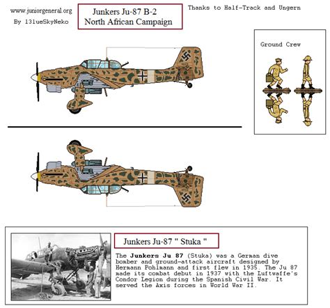 Junkers Ju 87 B2 North Africa Paper Miniature