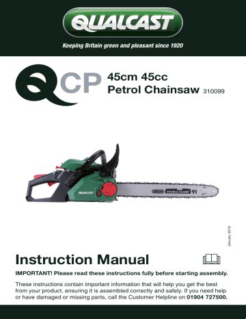 Qualcast PCS46Z 45 4CC PETROL CHAINSAW Owner S Manual Manualzz