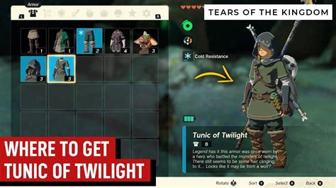 Where To Get Tunic Of Twilight Armor Old Map Guide The Legend Of