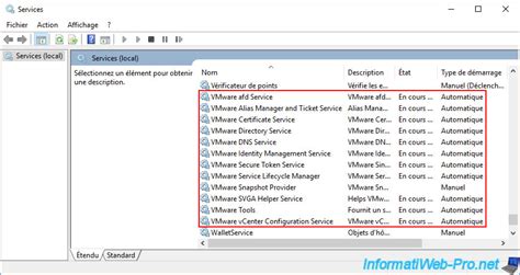 Gérer les services de vCenter Server sous Windows Server dans une