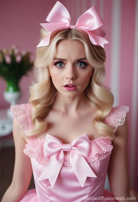 Petite Blonde Preteen Girls With Pigtails Facing A Mirror Wearing Shiny Tight Plastic Leotard