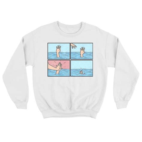 Drowning High Five Meme Sweatshirt Passion Play