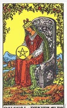 Tarot Contemplation mit der Königin der Scheiben Spiegelmethode