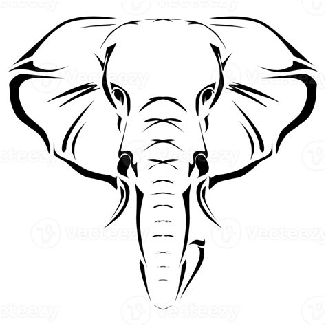 Elephant Head Tribal Illustration 27126431 Png