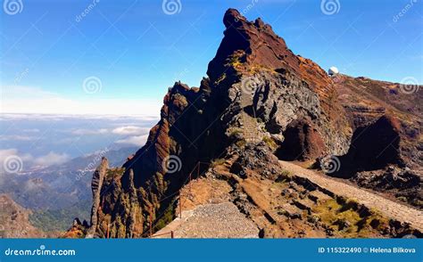 Madeira Mountains Hiking Trail Stock Photo - Image of hiking, ruivo ...