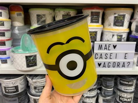 Tupperware Super Instantânea Slim 2 Minions 2 25 Litros Mãe Casei e