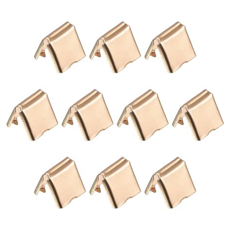 Belt Buckle End Tips Mm Ribbon Crimp Clasps For Diy Gold Tone Pack