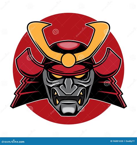 Ejemplo Principal Del Logotipo Del Samurai Stock de ilustración