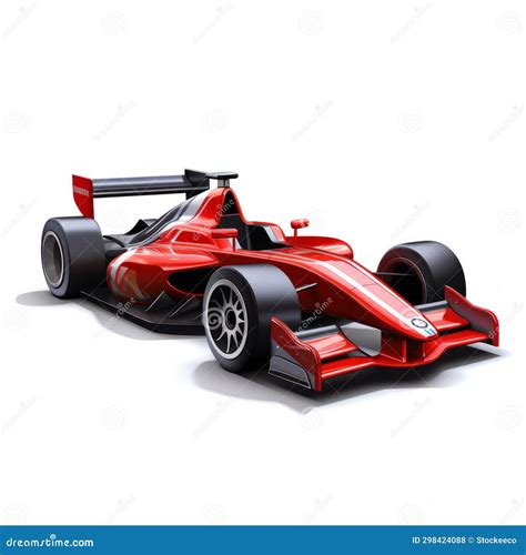 Hyperrealistic Red Race Car Illustration with Vibrant Colors Stock ...