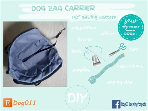 Dog Carrier Pdf Pattern Dog Bag Pdf Pattern Sewing Pdf Pattern