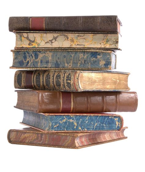 Les Livres Bondissent La Vieille Pile En Cuir Image Stock Image Du