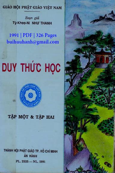 Duy Thức Học Tập 1 2 NXB Thành Hội Phật Giáo 1991 Như Thanh 326