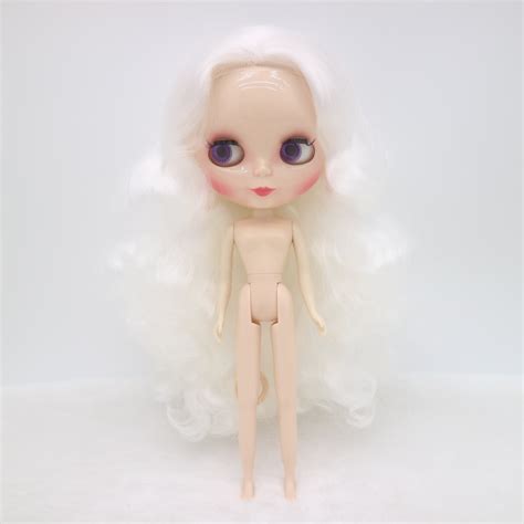 Jual Nude Blyth Doll White Hair Factory Doll Fashion Doll Suitable For
