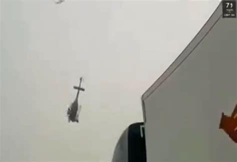 Shock Video shows Helicopter Crash in the Middle of a Highway..