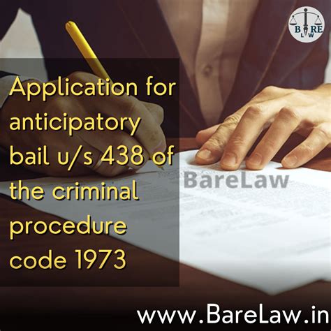 Application For Anticipatory Bail Us 438 Of The Criminal Procedure