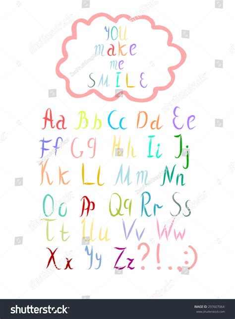 Hand Drawn Font Alphabet Vector Illustration Stock Vector (Royalty Free ...