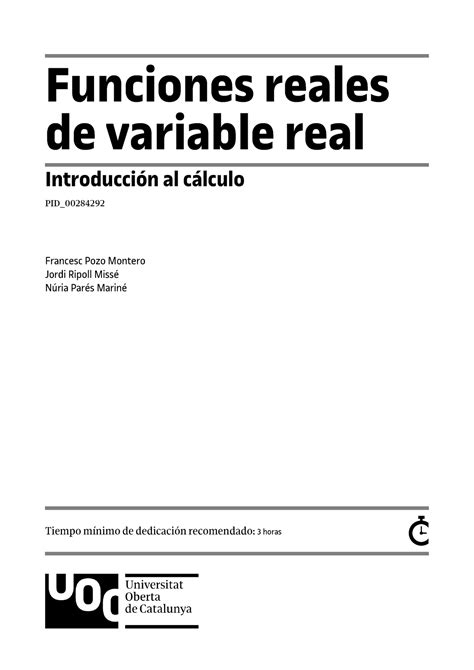 Funciones Reales De Variable Real Funciones Reales De Variable Real