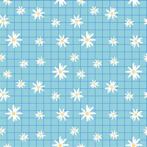 Premium Vector | Vector flower pattern daisy wallpaper