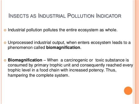 Insect As Pollution Indicator