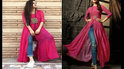 Long Kurti Design New Stylish Kurt Jeans Py Pehnnay Wali Youtube