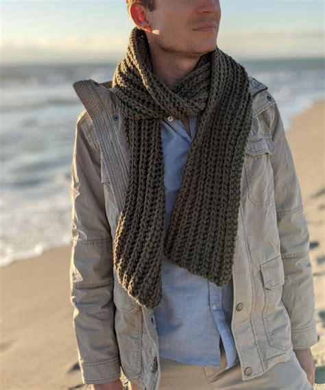 Crochet Patterns Galore Classic Ribbed Men S Crochet Scarf