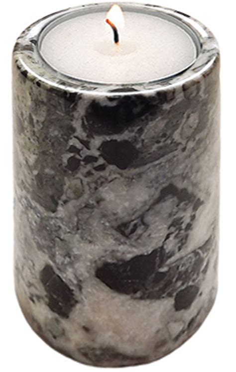 Black Marble Cylinder Candle Holder