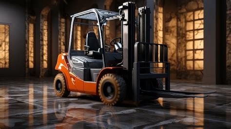 Premium Photo Forklift Standing In Warehouse