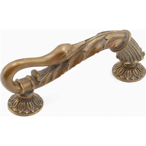 Schaub And Company 940 Mbr Swans 5 Inch Center To Center Monticello Brass Cabinet Pull