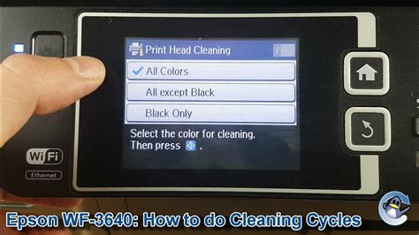 Epson Workforce Wf 3640 How To Do Printhead Cleaning Cycles And Improve Print Quality Youtube