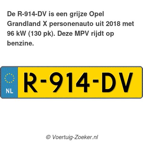 Kenteken R 914 DV Opel Grandland X Auto R914DV Voertuig Zoeker Nl