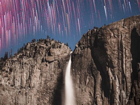 Rock Cliff Waterfall Starry Sky Long Exposure Stone cutout PNG ...