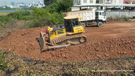 Incredible New Project Best Shantui Dozer Pushing Dirt Shacman Dump