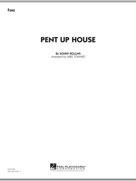 Pent Up House Piano By Mike Tomaro Sheet Music For Jazz Ensemble At