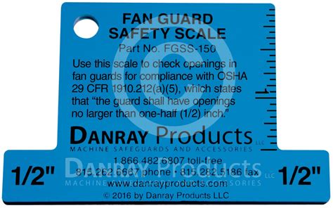 Fan Guard Safety Scale Danray Products