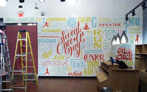 Lululemon Mural By Jill De Haan Via Behance Mural Mural Design