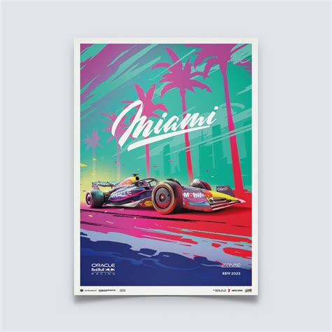 Oracle Red Bull Racing | 2023 Miami | Red Bull Poster | Automobilist