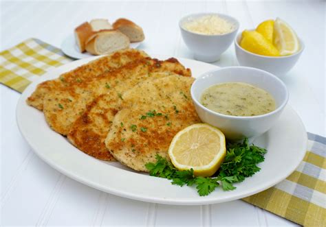 Lemon Chicken Milanese is crisp cutlets with a lemon wine sauce