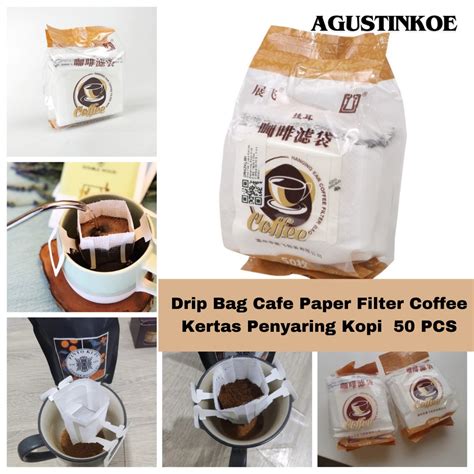 Jual Drip Bag Cafe Paper Filter Coffee Kertas Penyaring Kopi 50 PCS