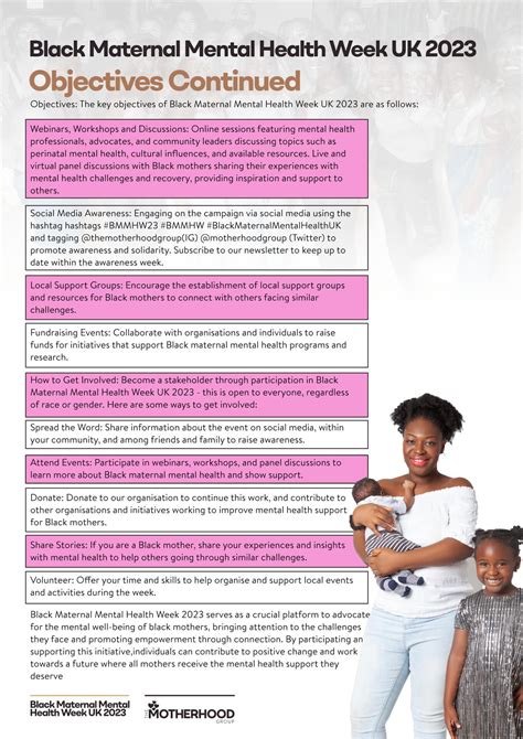 Black Maternal Mental Health Week Uk The Motherhood Group