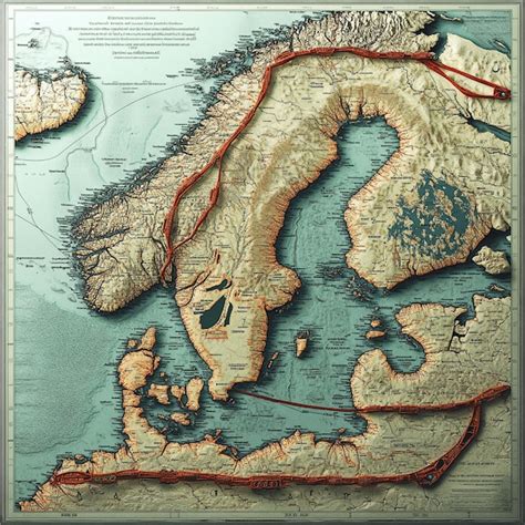 Viking trade routes and maps showcasing the major maritime paths used ...