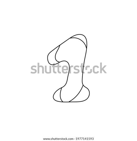 Number 1 Drawing Vector Illustration Stock Vector (Royalty Free ...