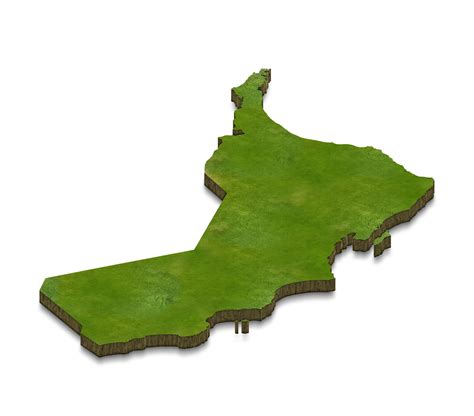 3d Map Illustration Of Oman 12375189 Png