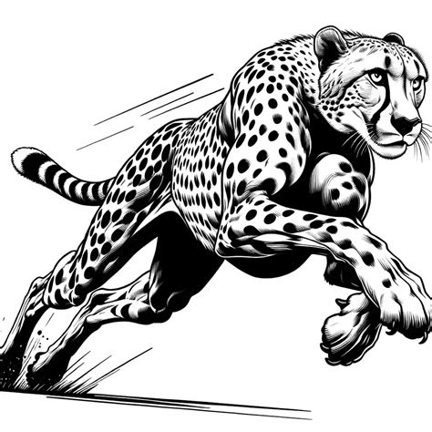 Running cheetah close-up coloring page Lulu Pages