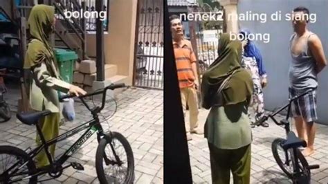 Viral Video Nenek Ketahuan Maling Sepeda Di Siang Bolong Berakhir