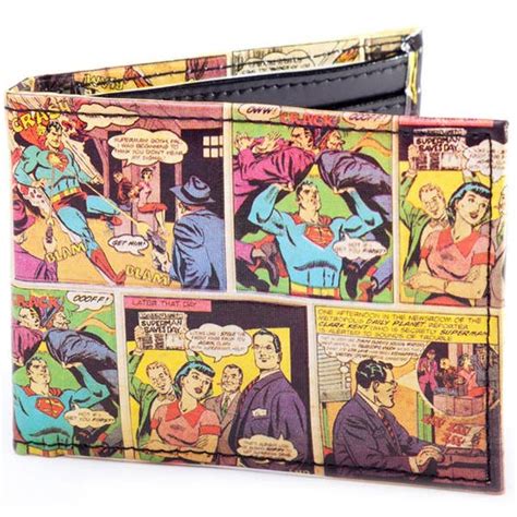 DC Comics Superman Classic Comic Art Bi Fold Wallet Merchandise Zavvi UK