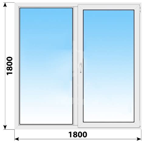 Двухстворчатое пластиковое окно 1800×1800 Г-ПО от Fenstore