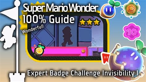 Expert Badge Challenge Invisibility I Super Mario Bros Wonder Guide