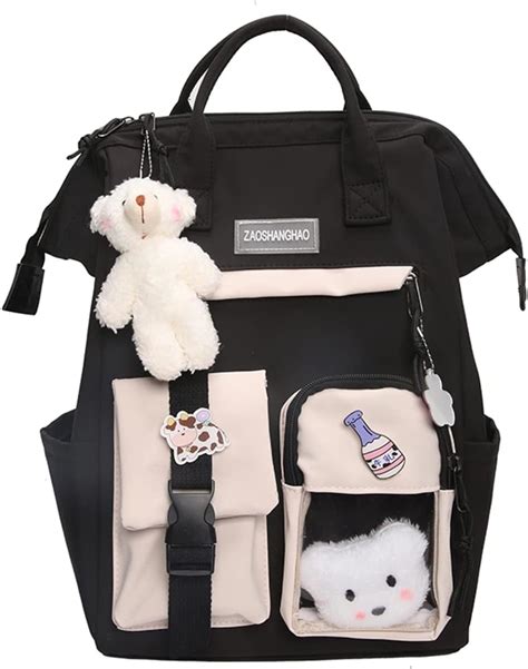 Mochila Kawaii Con Pin Kawaii Y Accesorios Mochila Bonita Mochila