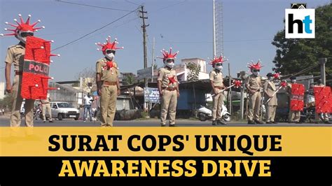 Watch Surat Cops Unique Awareness Campaign On Covid 19 Youtube