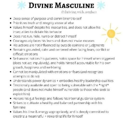 Truth Masculine Energy Consciousness Behavior Divine Feminine